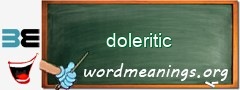 WordMeaning blackboard for doleritic
